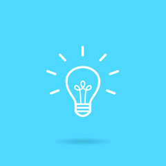 Light bulb vector icon