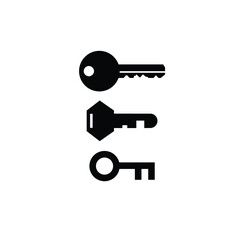 Keys vector icon set