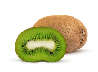 ripe juicy and sweet kiwi on a white background