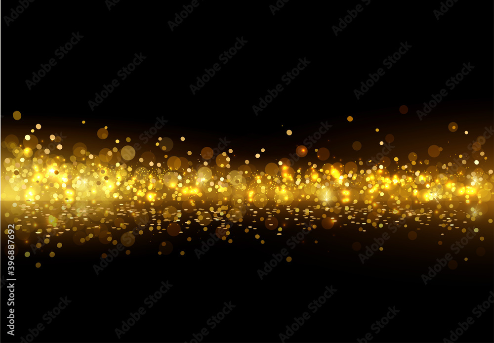 Poster holiday abstract shiny color gold design element