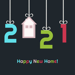 Happy New Year 2021. Real Estate Concept