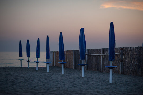 Sunset at the beach, Fregene, Roma, Italy
