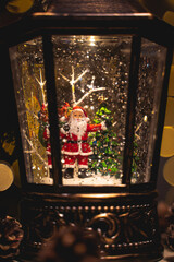 Christmas fairy lanterns with snowfall effect and with figures inside