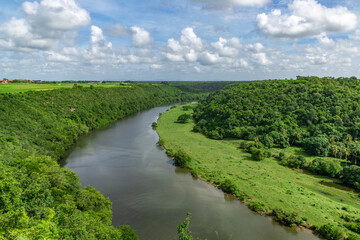 Tropical river Chavon, Dominican Republic.