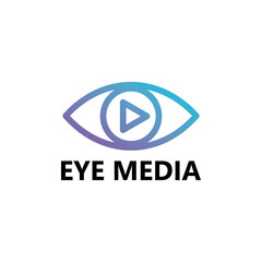 Eye media logo template design
