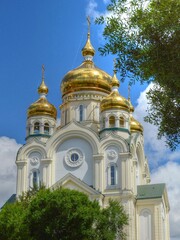 Fototapeta na wymiar Transfiguration Cathedral. Khabarovsk, far East, Russia.