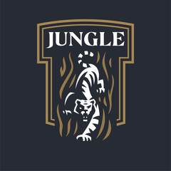 Crouching tiger from the bushes