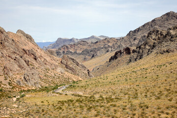 Fototapeta na wymiar Valley of fire - Nationalpark (USA) in Nevada, Nähe Las Vegas