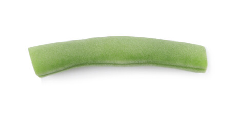 Piece of delicious fresh green bean isolated on white