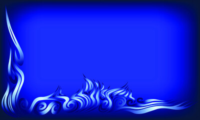 blue background with a frame for text