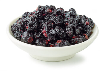 bowl of dried blackcurrant berries