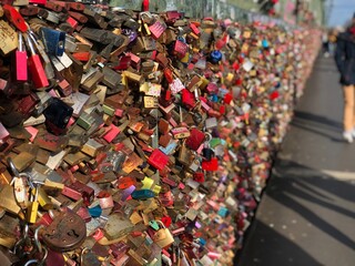thousands of love padlocks cologne
