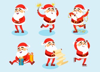 Collection of Christmas Santa Claus characters