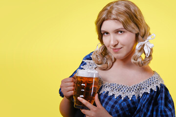 woman with beer