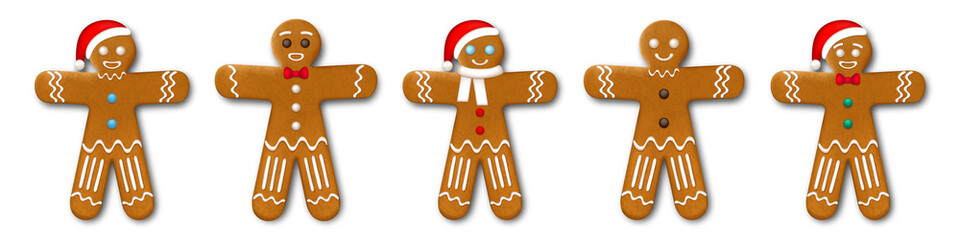 Gingerbread men. Traditional Christmas cookies