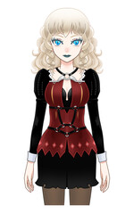 Clip art_11/25/2019 : 青い目の女性