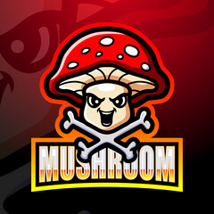 Mushroom mascot esport logo design