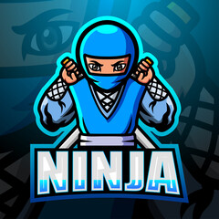 Ninja mascot esport logo design