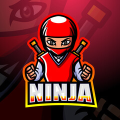 Ninja mascot esport logo design