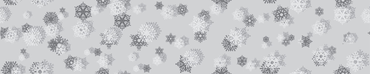 Seamless winter background with snowflakes