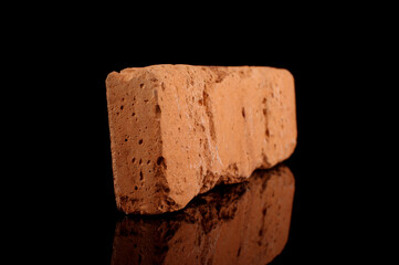 Clinker brick isolated on the black
