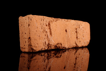 Clinker brick isolated on the black