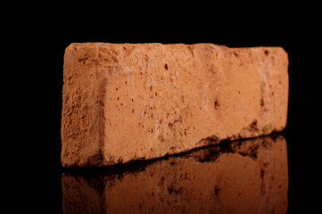 Clinker brick isolated on the black