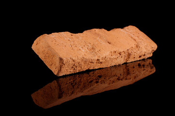 Clinker brick isolated on the black