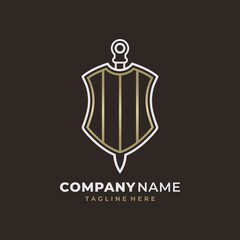 Shield Sword Guardian Logo Template
