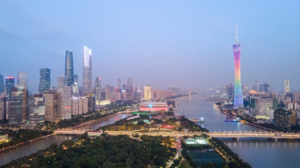 Obraz premium Aerial photography China Guangzhou modern city architecture landscape skyline