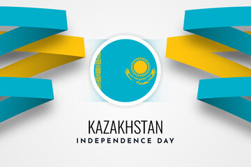 Happy Independence day Kazakhstan Celebration Illustration Template Design