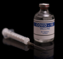 Covid-19 Vaccine for injection - Corona virus vaccine isolated bottle