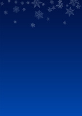 White Snowflake Vector Blue Background. Fantasy 