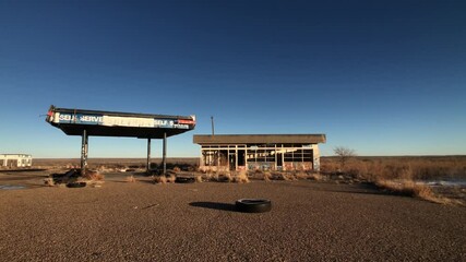 Abandoned Gas Station in the Desert