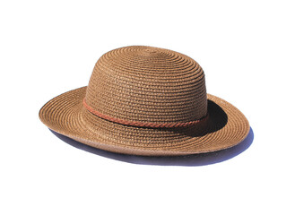 Fototapeta na wymiar Beautiful summer hat isolated on white background