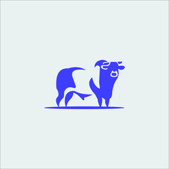 logo cow templet vector icon 