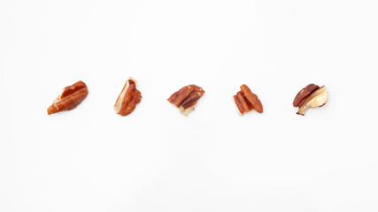 Pecan isolated on white