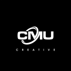 CMU Letter Initial Logo Design Template Vector Illustration