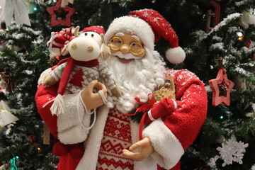 funny Santa decoration at Christmas spot