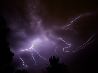 Thunderstorm in the night