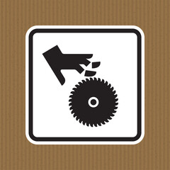 Cutting Of Fingers Or Hand Rotating Blade Symbol Sign Isolate on White Background,Vector Illustration