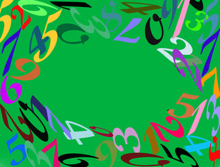 frame of numbers with background