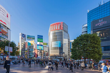 【東京都】都市景観 渋谷の街並み
スクランブル交差点　2020年11月