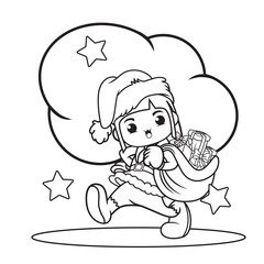 coloring book with cute girl christmas caracther collection (13)