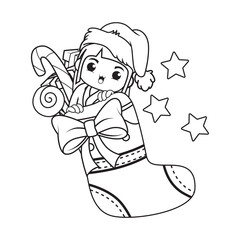 coloring book with cute girl christmas caracther collection (17)