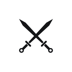 Crossed words icon design isolated on white background