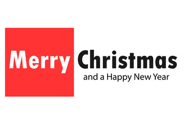 Merry Christmas and Happy New Year Lettering design