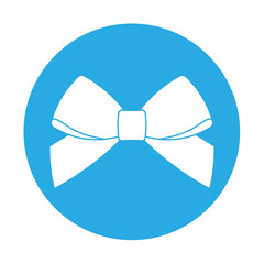 Simple illustration of decorative bow Christmas and happy new year symbol