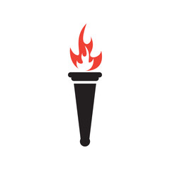 Torch icon design template vector isolated illustration