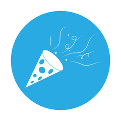 Simple illustration of firework rocket or petard for Christmas holiday